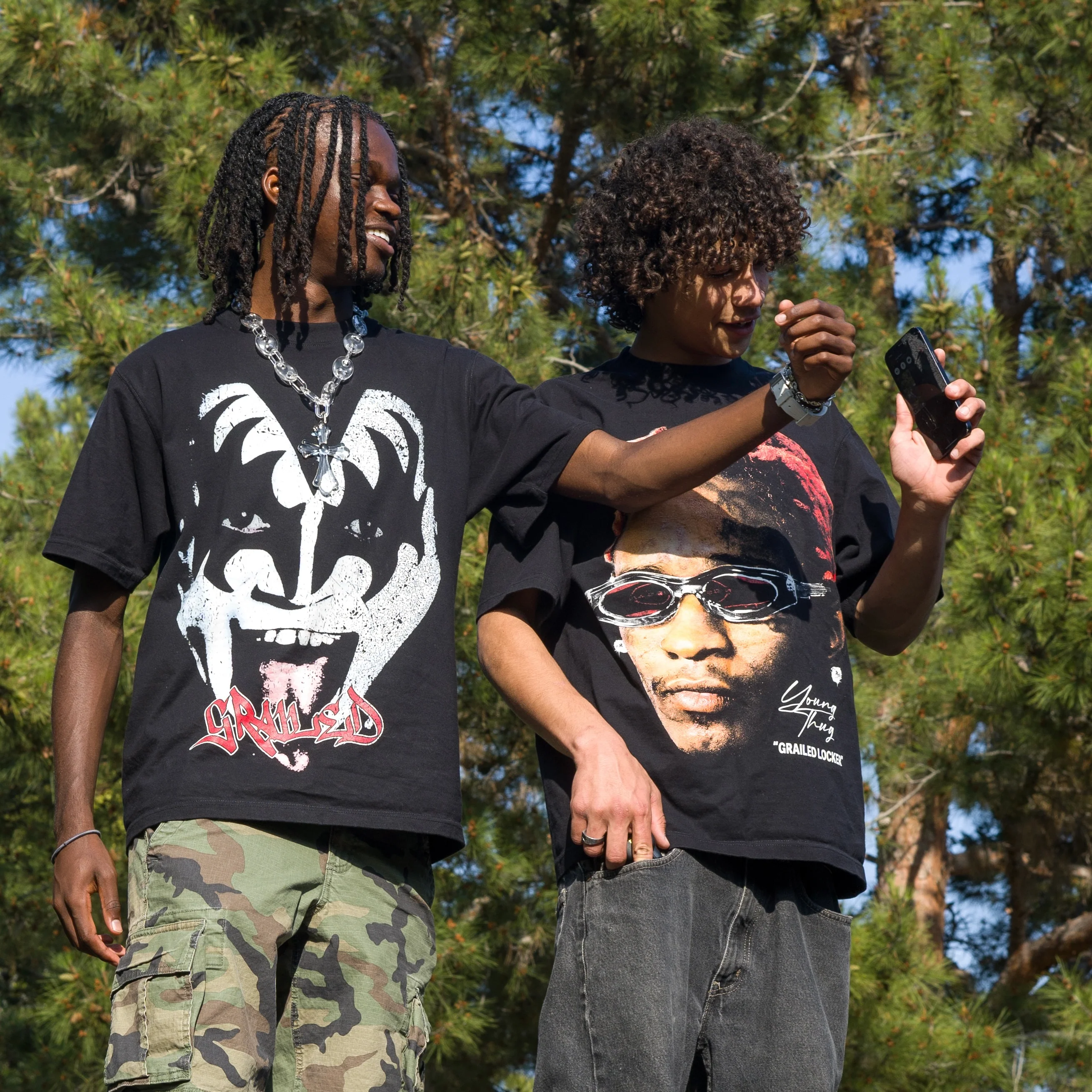 "Free Thug Tee" (Black) - Image 6