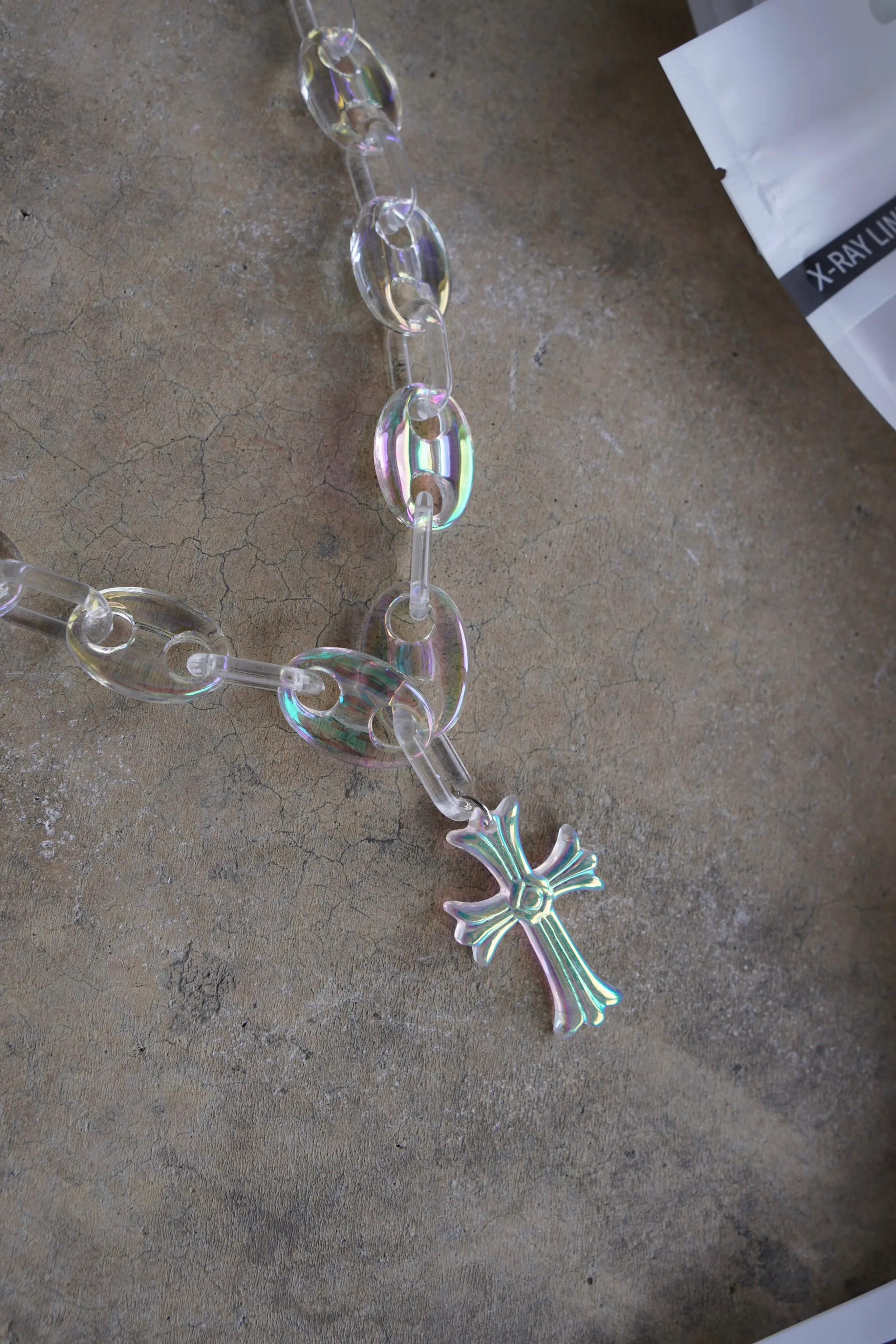 Mini Opal Cross Link Necklace - Image 3