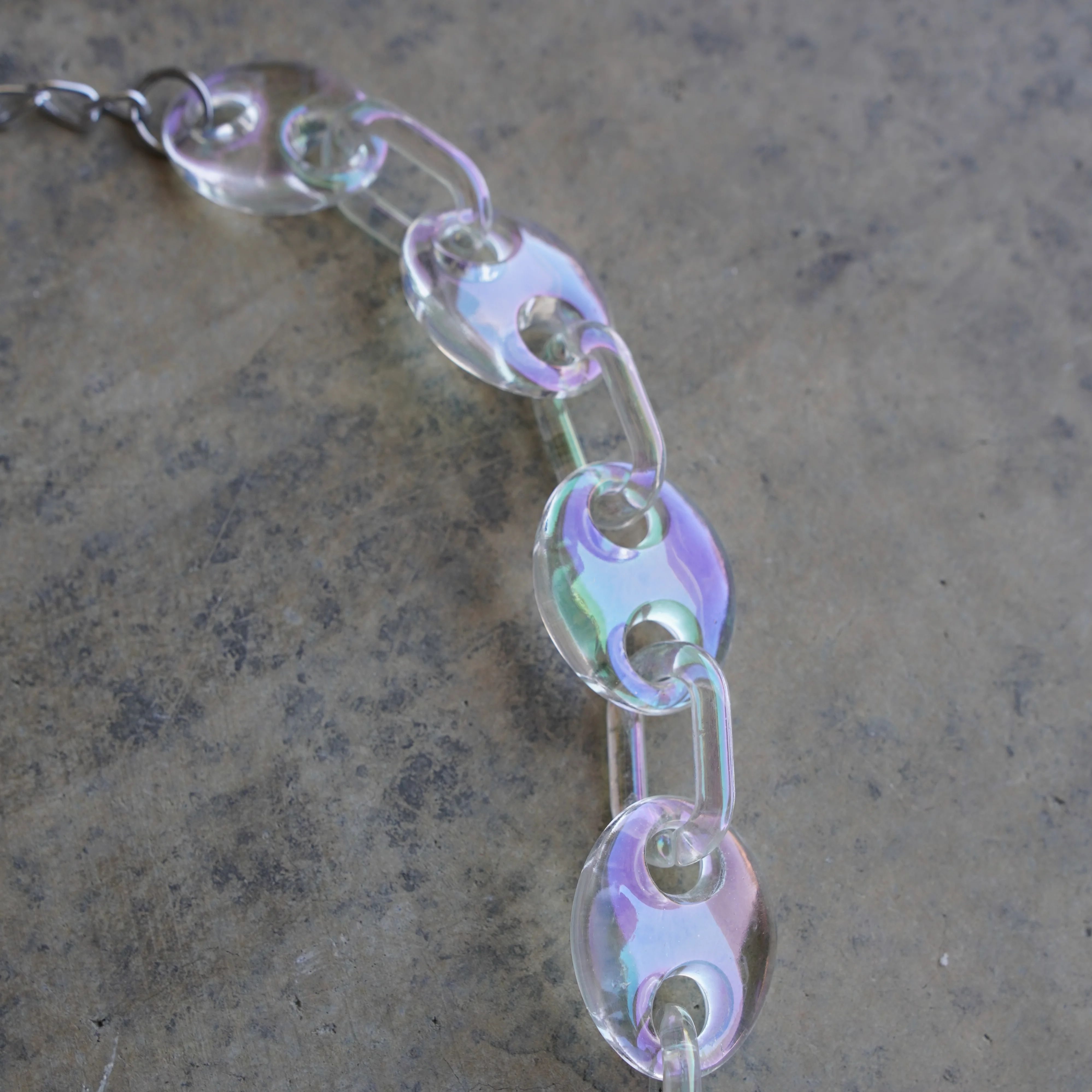 Opal Cross Link Necklace - Image 4